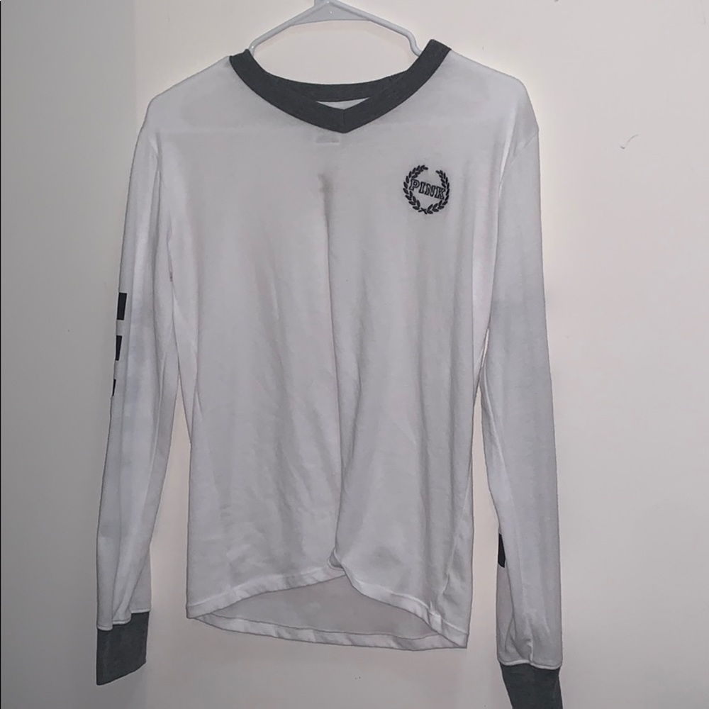 A pink long sleeve shirt
